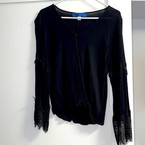 Blue Rain black lace top